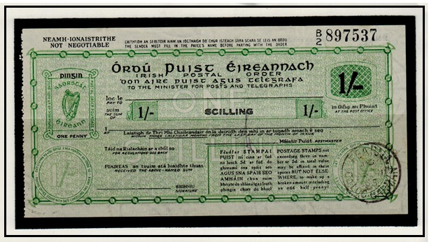 IRELAND - 1935 issued 1/- green and black 