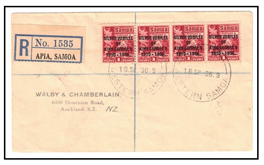 SAMOA - 1936 1d (x4) rated 