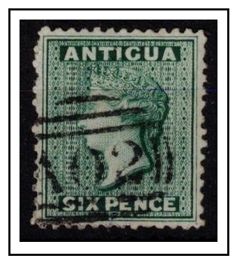 ANTIGUA - 1872 6d blue green used.  SG 15.