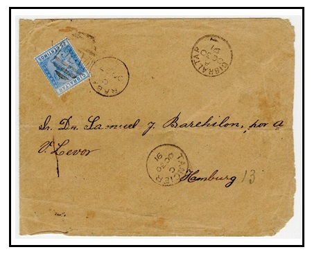 MOROCCO AGENCIES - 1891 25c rate cover to Germany used at RABAT.