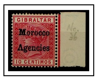 MOROCCO AGENCIES - 1898 10c carmine fine mint with 