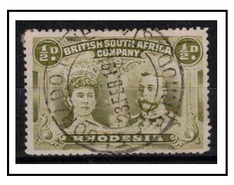 RHODESIA - 1910 1/2d 