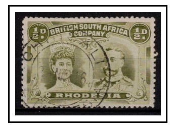 RHODESIA - 1910 1/2d 