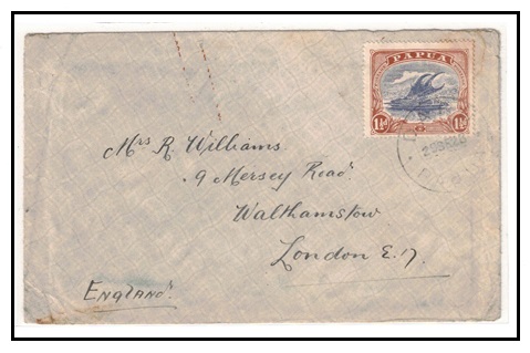 PAPUA - 1928 1 1/2d rate cover to UK used at DARU.