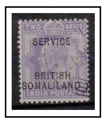 SOMALILAND - 1903 8a purple SERVICE adhesive used.  SG 09.