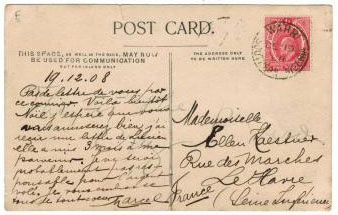 SOUTHERN NIGERIA - 1908 real picture postcard to France from WARRI.