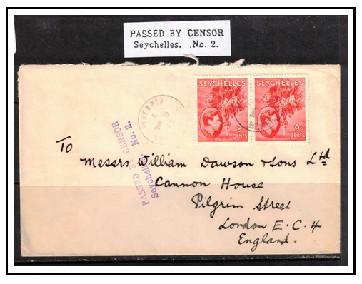 SEYCHELLES - 1940 18c rate 