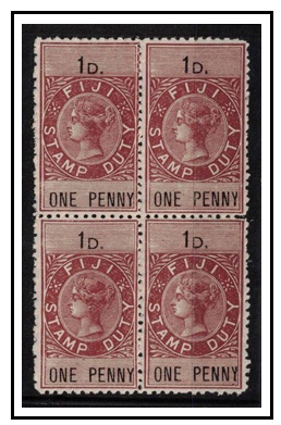 FIJI - 1883 1d black on brown 