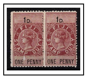 FIJI - 1883 1d black on brown 