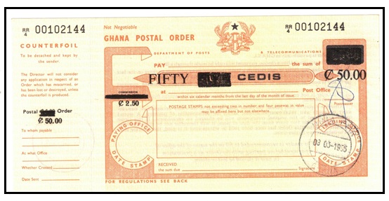 GOLD COAST - 1955 issued 50 cedis 