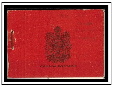 CANADA - 1930 25c BOOKLET complete.  SG SB15.