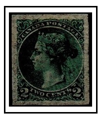 CANADA - 1891 2c bright green IMPERFORATE PLATE PROOF.