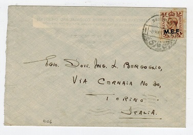 B.O.F.I.C. (Cyrenaica) - 1949 cover to Italy with MEF 5d used at BENGHAZI.