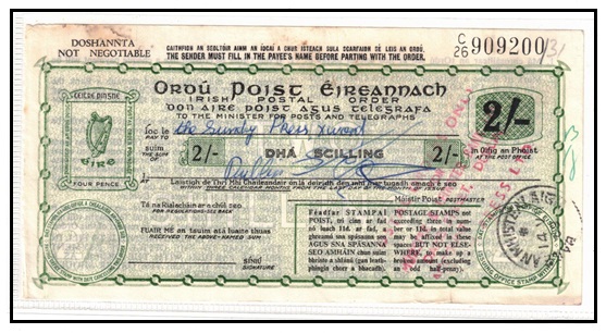 IRELAND - 1969 issued 2/- 