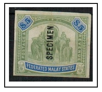 MALAYA - 1922 $5 