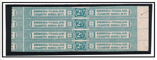 RHODESIA AND NYASALAND - 1960 2 1/2d blue 