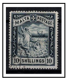 MALTA - 1899 10/- blue black fine used.  SG 35.