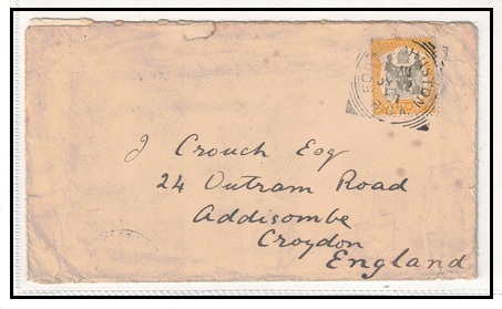 NYASALAND - 1901 2d rate cover to UK used at FORT JOHNSTON.