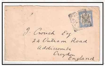 NYASALAND - 1901 1d rate cover to UK used at FORT JOHNSTON.