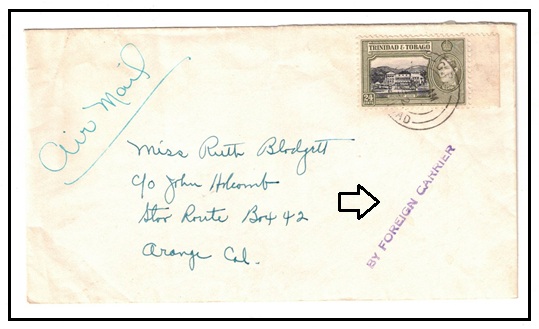 TRINIDAD AND TOBAGO - 1952 24c rate 