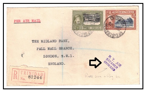 TRINIDAD AND TOBAGO - 1946 26c rate 