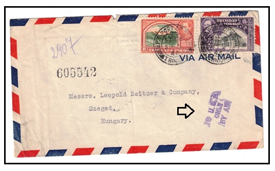 TRINIDAD AND TOBAGO - 1946 20c rate 