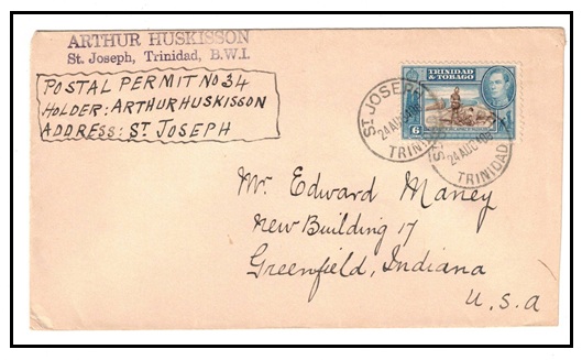 TRINIDAD AND TOBAGO - 1940 6c rate 