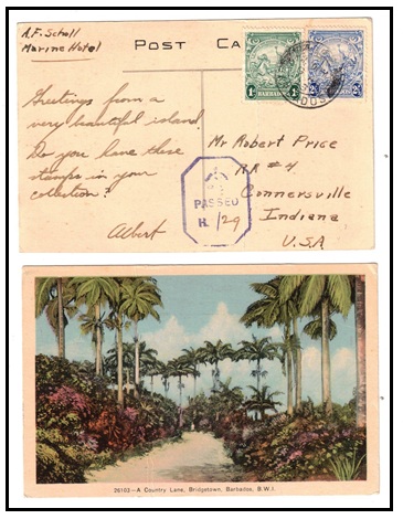 BARBADOS - 1943 3d rate 