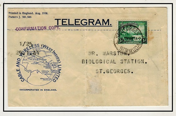 BERMUDA - 1941 use of 