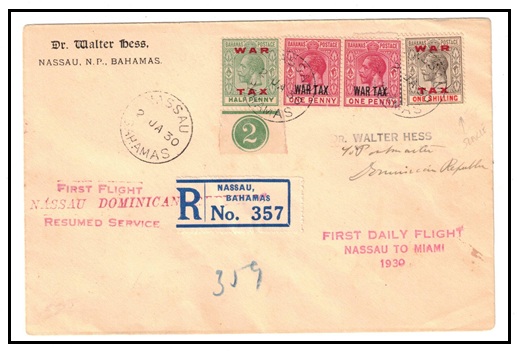 BAHAMAS - 1930 registered 