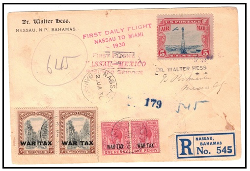 BAHAMAS - 1930 registered 