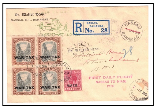 BAHAMAS - 1930 registered 
