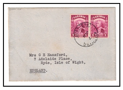 SARAWAK - 1937 8c rate 