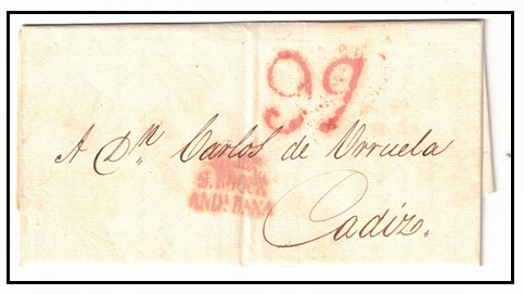 GIBRALTAR - 1828 stampless 