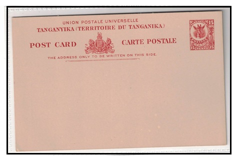 TANGANYIKA - 1923 15c red 