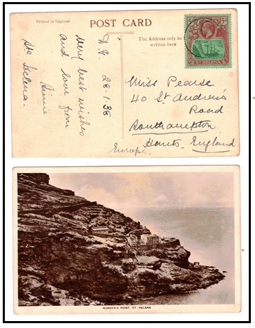 ST.HELENA - 1938 5d rate 