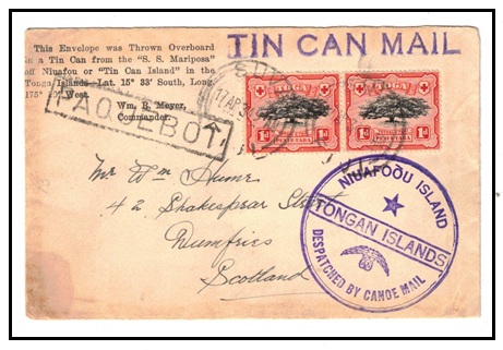TONGA - 1934 2d rate PAQUEBOT 