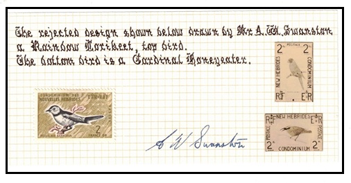 NEW HEBRIDES - 1963 PHOTOGRAPHIC PROOFS of unaccepted design.