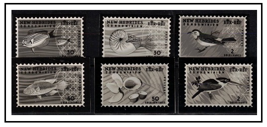 NEW HEBRIDES - 1963 PHOTOGRAPHIC PROOFS of 3 accepted and 3 unaccepted designs.