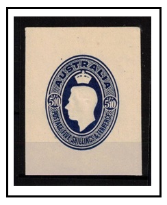 AUSTRALIA - 1946 5/10d dark blue postal stationery WW2 