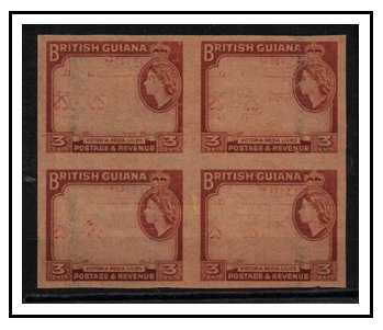 BRITISH GUIANA - 1954 3c 