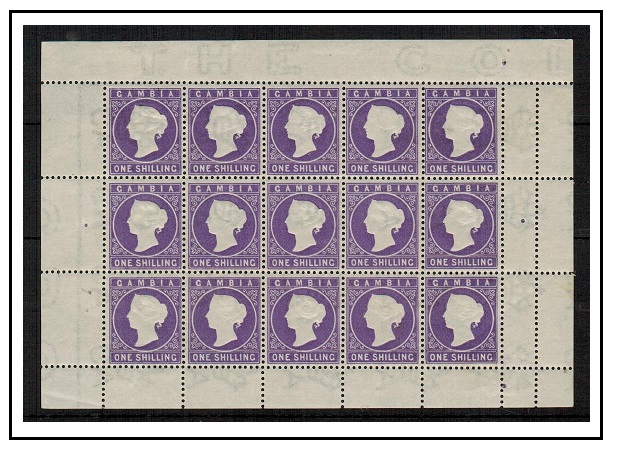 GAMBIA - 1887 1/- bright violet 