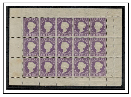 GAMBIA - 1887 1/- violet 