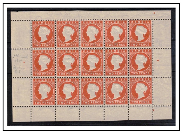 GAMBIA - 1887 2d orange 