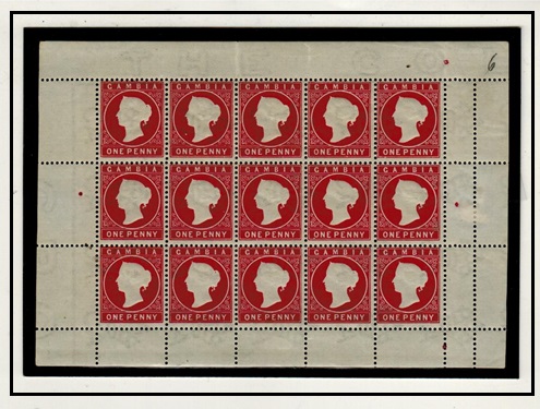 GAMBIA - 1887 1d crimson 