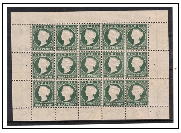 GAMBIA - 1887 1/2d myrtle green 