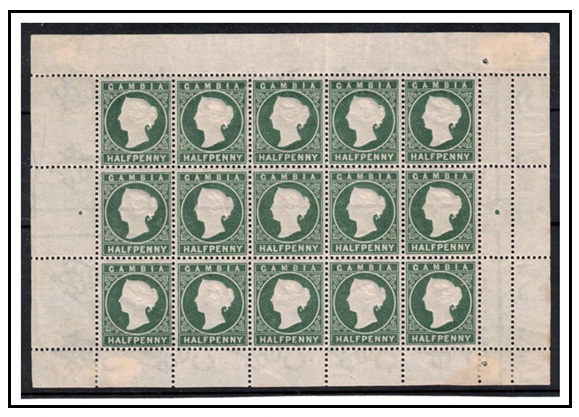 GAMBIA - 1887 1/2d myrtle green 