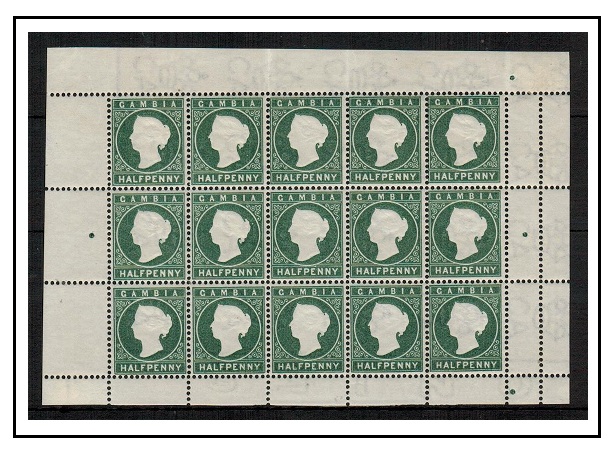 GAMBIA - 1887 1/2d myrtle green 