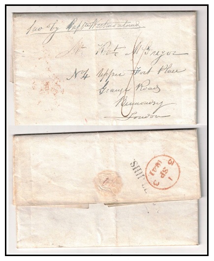 TASMANIA - 1841 entire rated 
