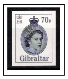 GIBRALTAR - 2014 70p official IMPERFORATE PROOF.